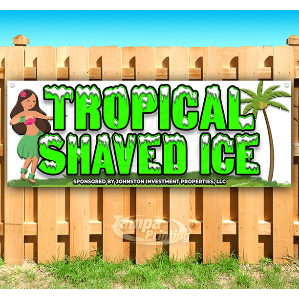 Ice 13 oz Heavy Duty Vinyl Banner Sign with Metal Grommets Store New Many Sizes Available Advertising Flag,